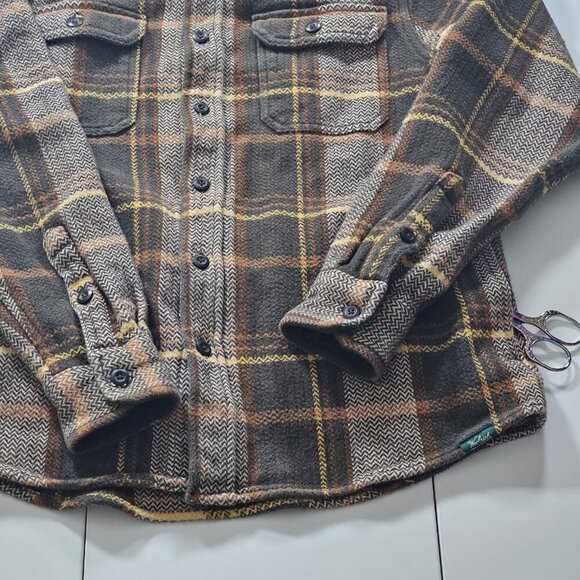 Woolrich The Green Label Shirt Mens S Plaid LS Cotton Shacket Pockets Buttons - Picture 11 of 16